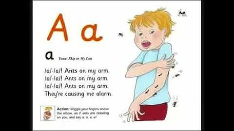 UK School Primary One Jolly Phonics Song Aa - Ants on my Arm