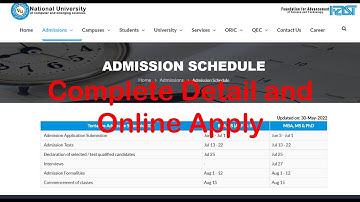 FAST University Admissions 2022 | Fee Structure | Entry Test Date | Merit Formula