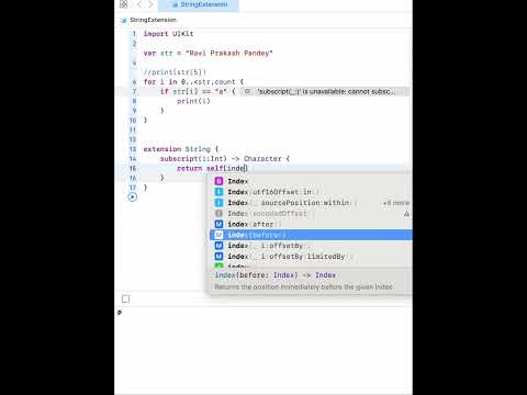 How to Get nth character of a string in Swift #interview #ios #questions #array #strings #extension