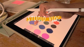Studio Vlog | Creating Custom Color Palettes In Procreate + Unboxing Office Upgrades  [17m 45s]