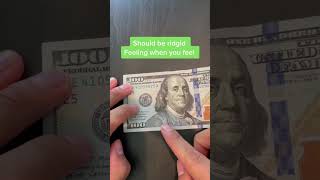 How To Spot A Counterfeit $100 Bill #shorts