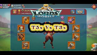 Testing done | T3s Troops +Counter  Boosts Vs T4/T5 Solo Hits || F2P - Lords Mobile