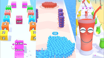 Jelly Run 2048 Vs Count Master VS Juice Run Android Ios| All Levels