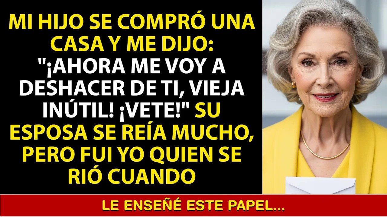 ¡Mi hijo intentó echarme tras comprar una casa! Pero yo tenía un documento que lo cambiaría tod