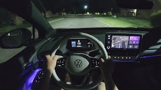 2021 VW ID.4 1st Edition - POV Night Drive (Binaural Audio)