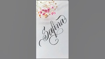 Safina Name || #Charming #calligraphy #cursive #cursivewriting #penmanship #shortvideo