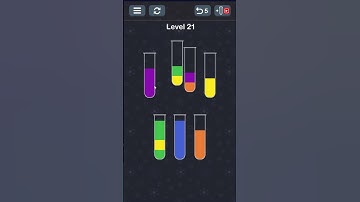 Water Sort Puzzle Game Level 21 #sortpuz #short