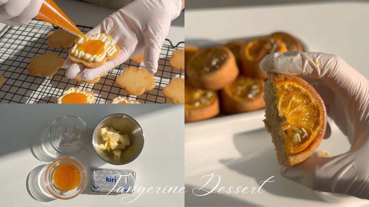 인생이 너에게 귤을 주면, 귤 디저트를 만들어라🍊│겨울맞이 귤 디저트 만들기│귤 휘낭시에/귤 샌드쿠키