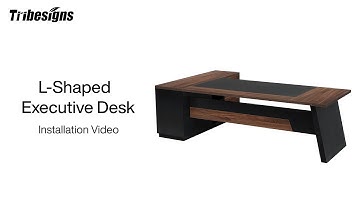 NY310/NY238 - Installation Guide - Tribesigns L-Shaped Executive Desk #homedecor #homeoffice