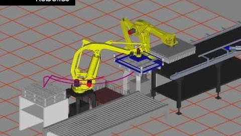 ROBOGUIDE - FANUC M-410iB Robot Can Palletizing System