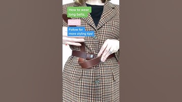 An easy and cute way to style a long belt #fashiontips #styleinspo #stylehacks