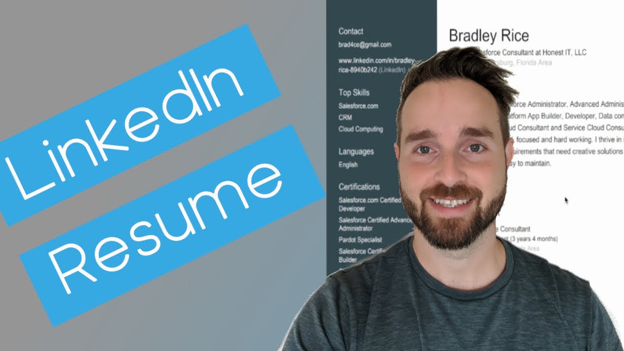 how to create resume using linkedin