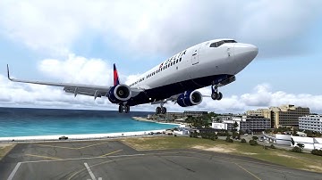 Prepar3D | The Infamous St. Maarten Approach | PMDG 737-800 NGX