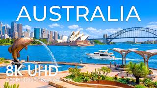 Australia 8K Drone Footage | Sydney Harbour Shorelines, Opera House &amp; Ocean Horizons