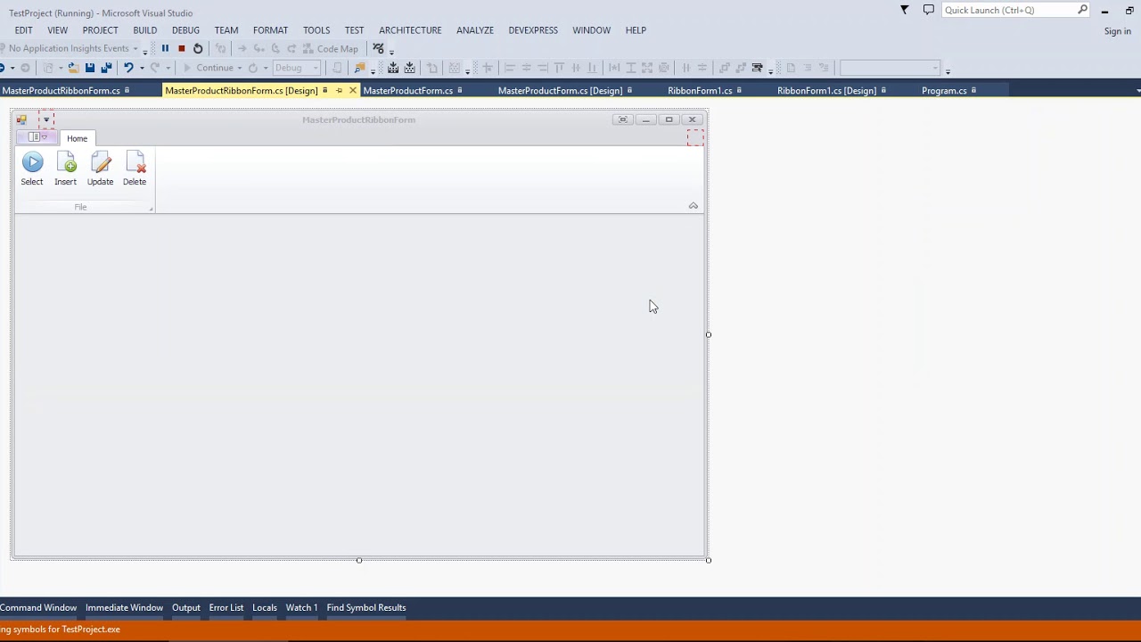 Visual Studio Ribbon Form EP2 YouTube