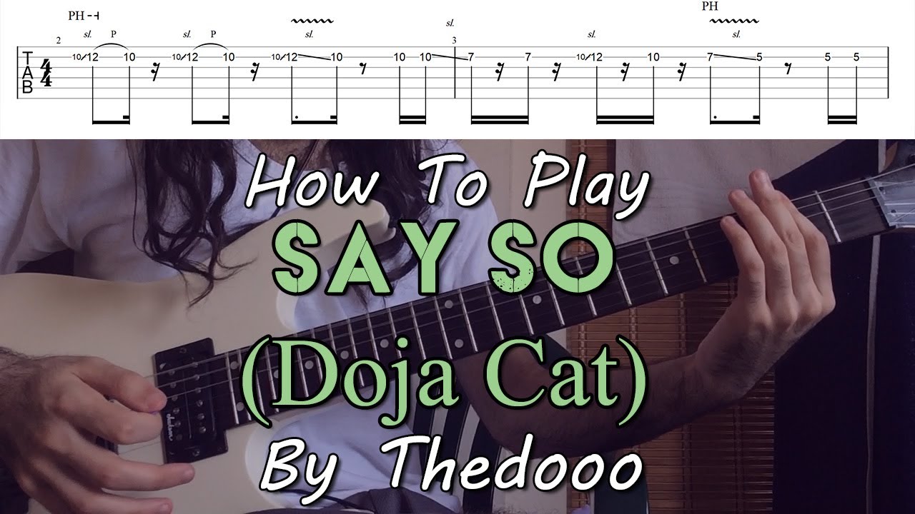 How To Play "Say So" By Doja Cat  - Thedooo Mini Cover Arrangement (Tutorial With TAB!)