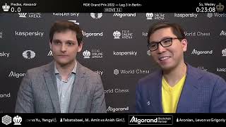 Wesley So And Alexandr Predke After-Match Interview Fide Grand Prix In Berlin Round 2