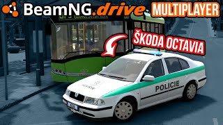ŠKODOVKY, POLICAJTI A SPOUSTA NÁRAZŮ! | BeamNG.drive Multiplayer #01