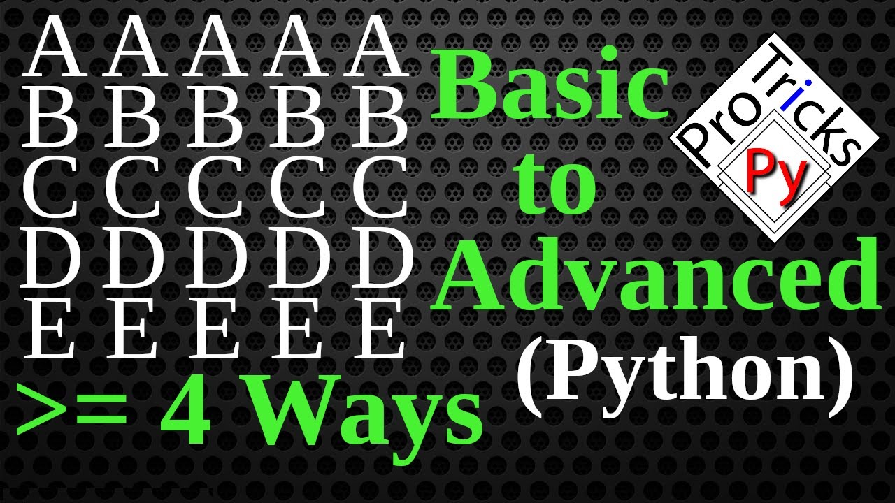 Python Pattern Program - Printing Character in Python | Square Pattern ...
