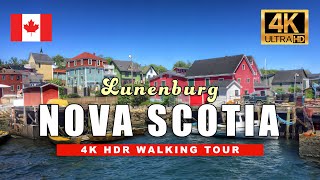 🇨🇦 Lunenburg, Nova Scotia Walking Tour - Most Beautiful Place in Canada | 4K HDR 60fps