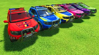 Transport Colored All Police Cars With Trucks Police Cars Transporting With Slide Color - Fs22