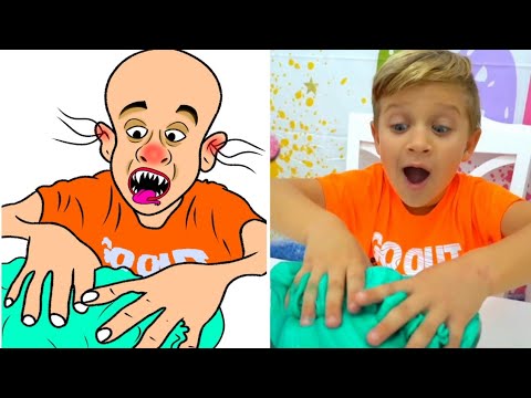 Diana and Roma make a Giant slime Funny Moment Drawing Meme