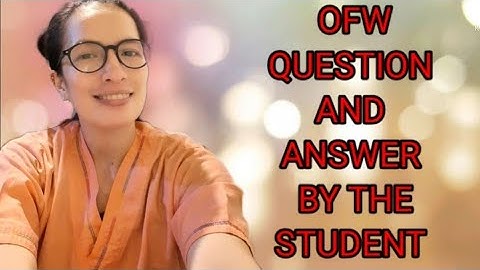 OFW INTERVIEW  BY THE STUDENT FOR HER PROJECT IN SCHOOL #OFWinterview