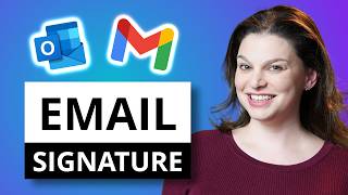 Make Outlook & Gmail Signature using Canva