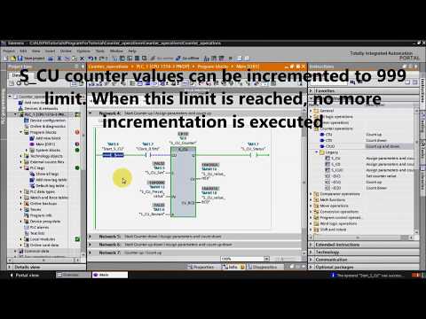 PLC programming tutorial TIA Portal - 5. Counter operations (Part 2/3)