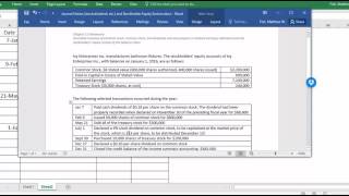 Stockholders' Equity Comprehensive Problem Requirement 1 and 2
