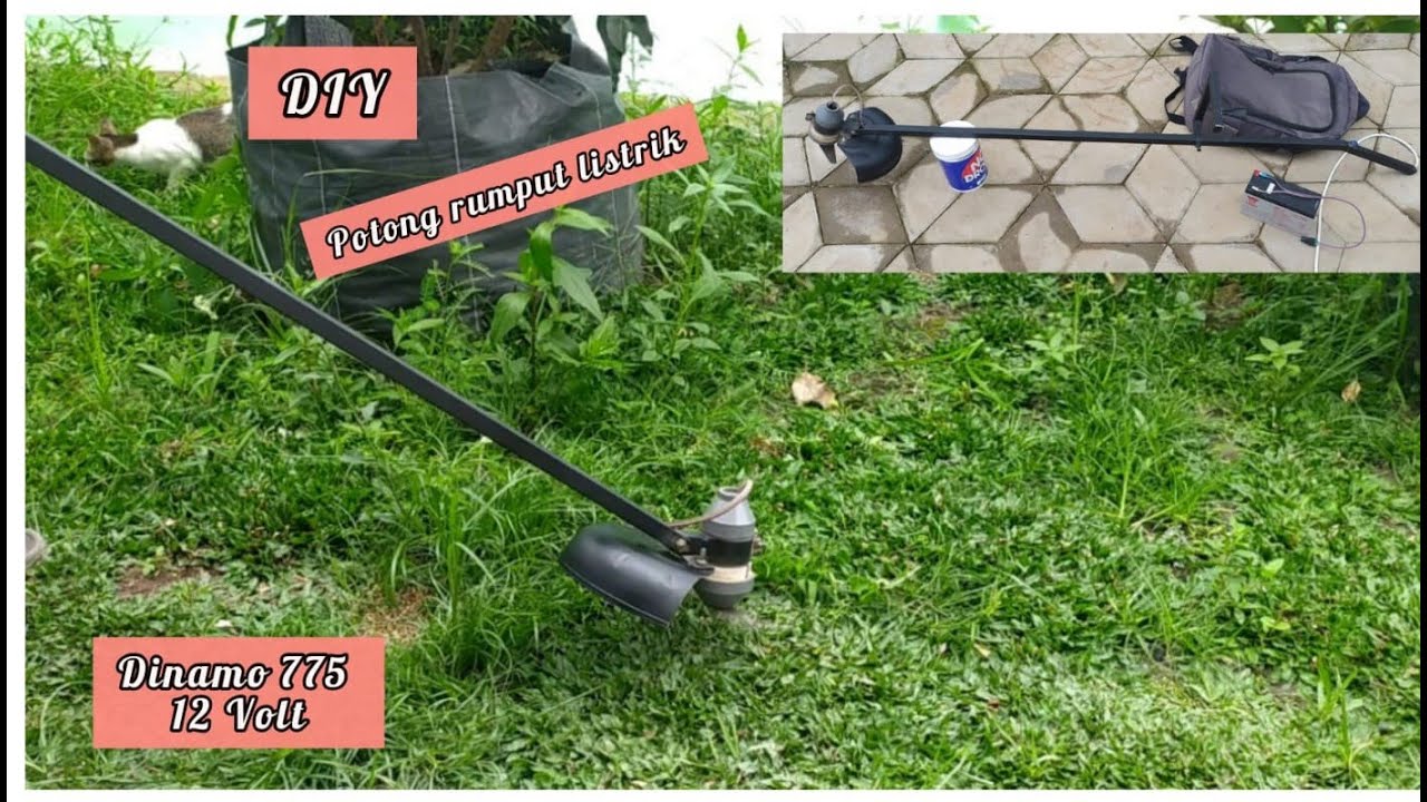 Membuat Potong Rumput Listrik dari Dinamo 775 DC 12 Volt