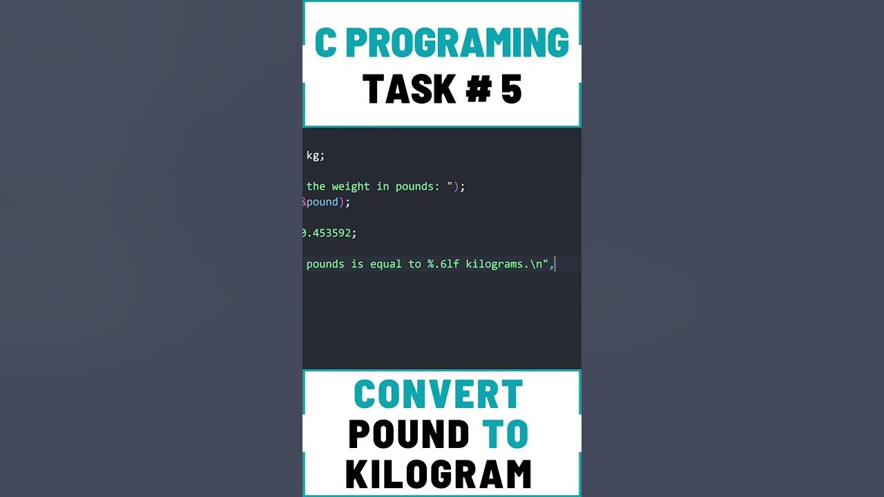 c-program-convert-pound-to-kilogram-shorts-youtube