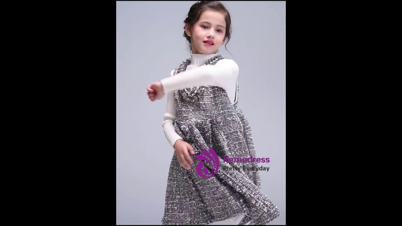 dark grey flower girl dress