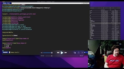 A demo session showing my latex workflow in action