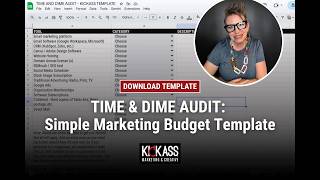 Marketing Budget Template - Time and Dime Audit Cheat Spreadsheet