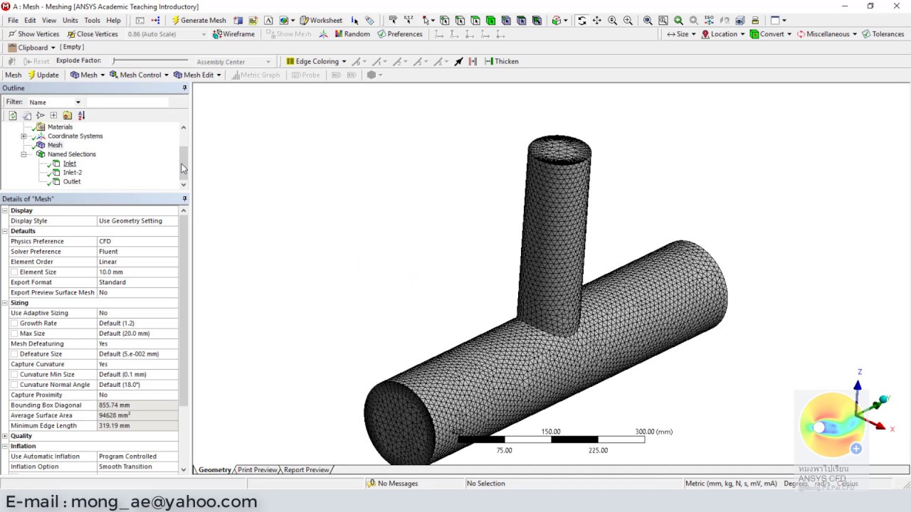 [Thai ]- Introduction to ANSYS Meshing - YouTube
