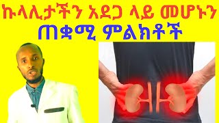 የኩላሊት በሽታ ጠቋሚ አይነተኛ ምልክቶችና መፍትሄዎች Warning signs that show our kidneys are in trouble