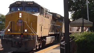 UP 5769 Leads an Intermodal through Glen Ellyn, IL