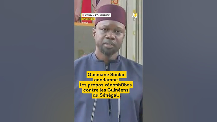 Ousmane Sonko soutient les Guinéen·nes face à la xénophobie