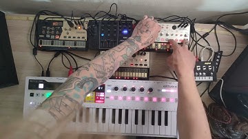 Test 2 jam keystep pro (korg volca keys, bass, drum, korg nts1)