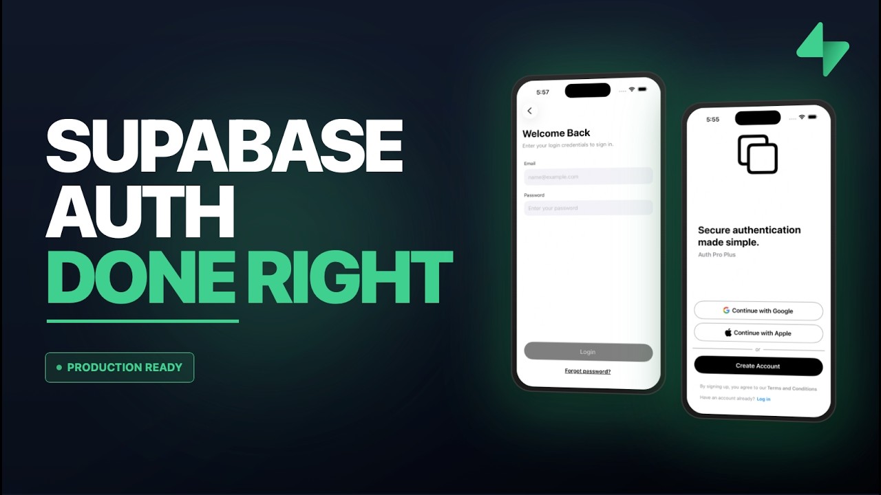 Supabase Auth with SwiftUI — Done Right (Production Setup Guide) - YouTube