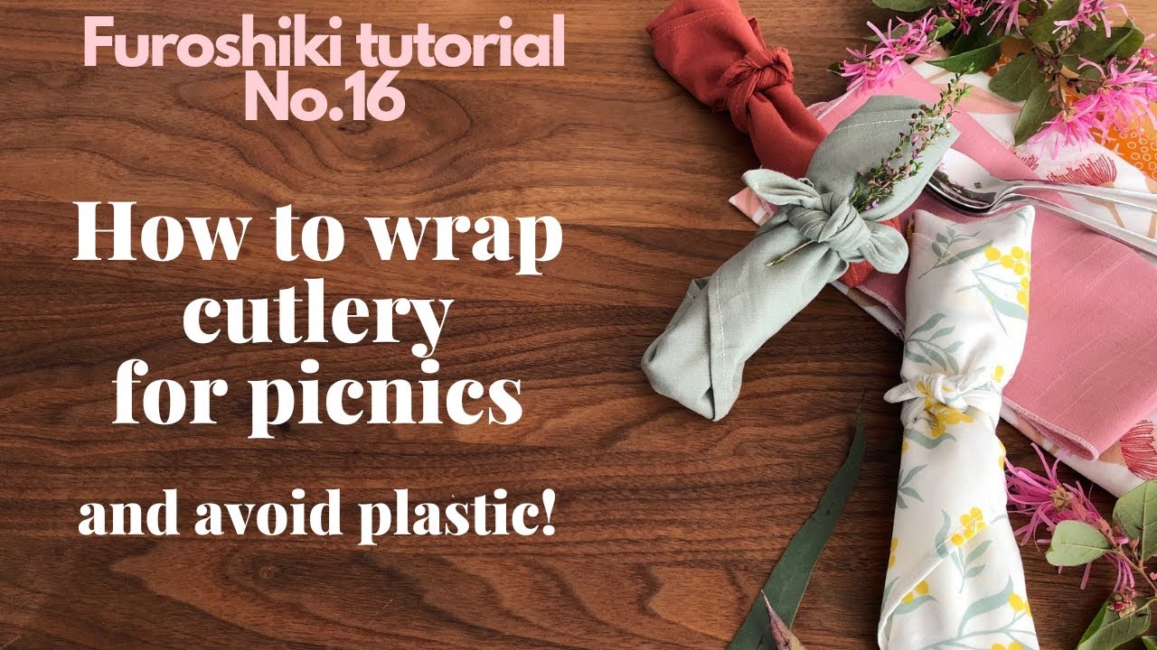 The Everyday Co. How to wrap with a furoshiki using an Everyday Dinner  Napkin