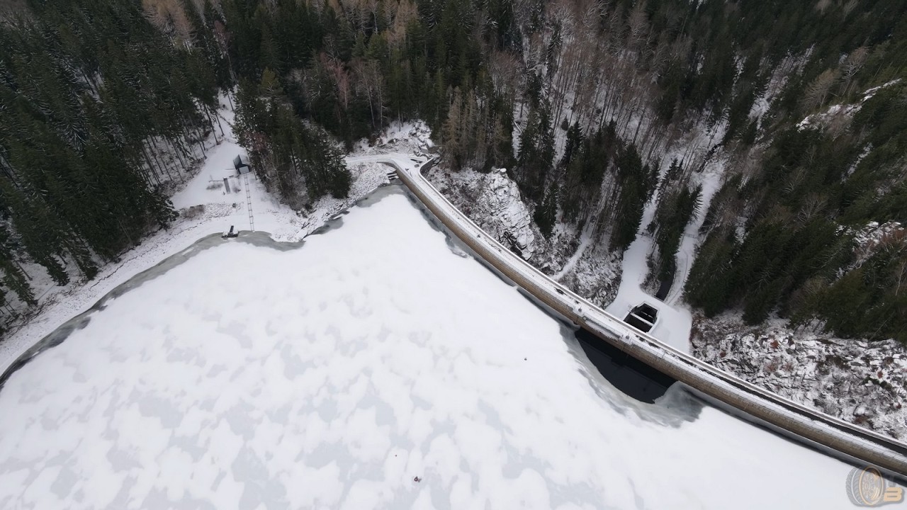 Talsperre Sosa bei Eibenstock im Winter | 5,94 Mio. m³ im Frost