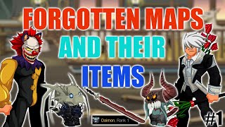 AQW Forgotten Maps And Their Items #1 | Legion Draglin - Wedding Gear - Pitch Black Dungeon House