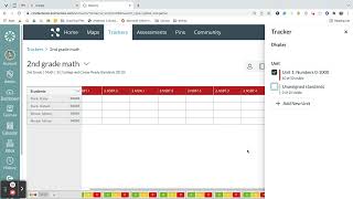 Grouping Standards within a Mastery Connect Tracker