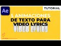 ¡5 ANIMACIONES de TEXTO para VIDEO LYRICS! || Tutorial - After Effects