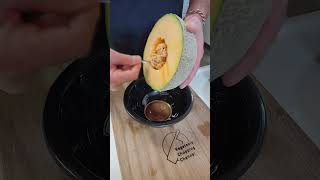 Daddy Slices a CANTALOUPE DaddySlices fruitslice food asmr chopping cooking cookingasmr