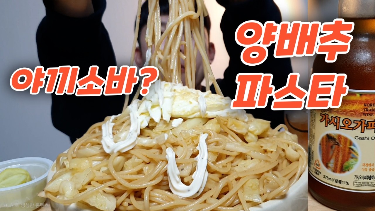 (자막o) 야끼소바 맛이나는 양배추 파스타🥬