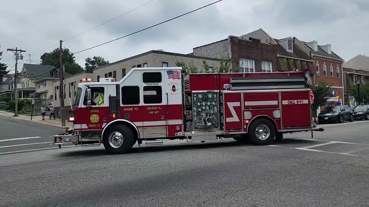Carlstadt Nj Fire Department Engine 701 Responding 8122 YouTube