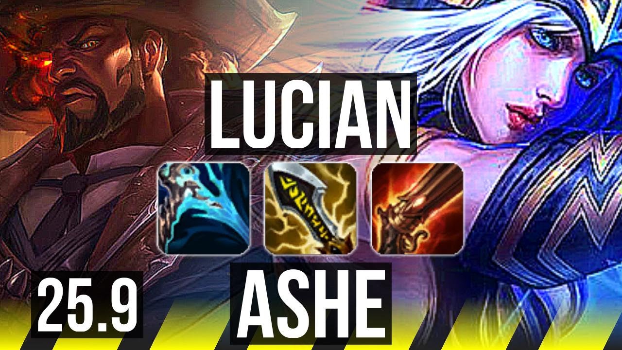 LUCIAN & Yuumi vs ASHE & Braum (ADC) | 65k DMG, 24/3/11, Legendary | KR Master | 25.9